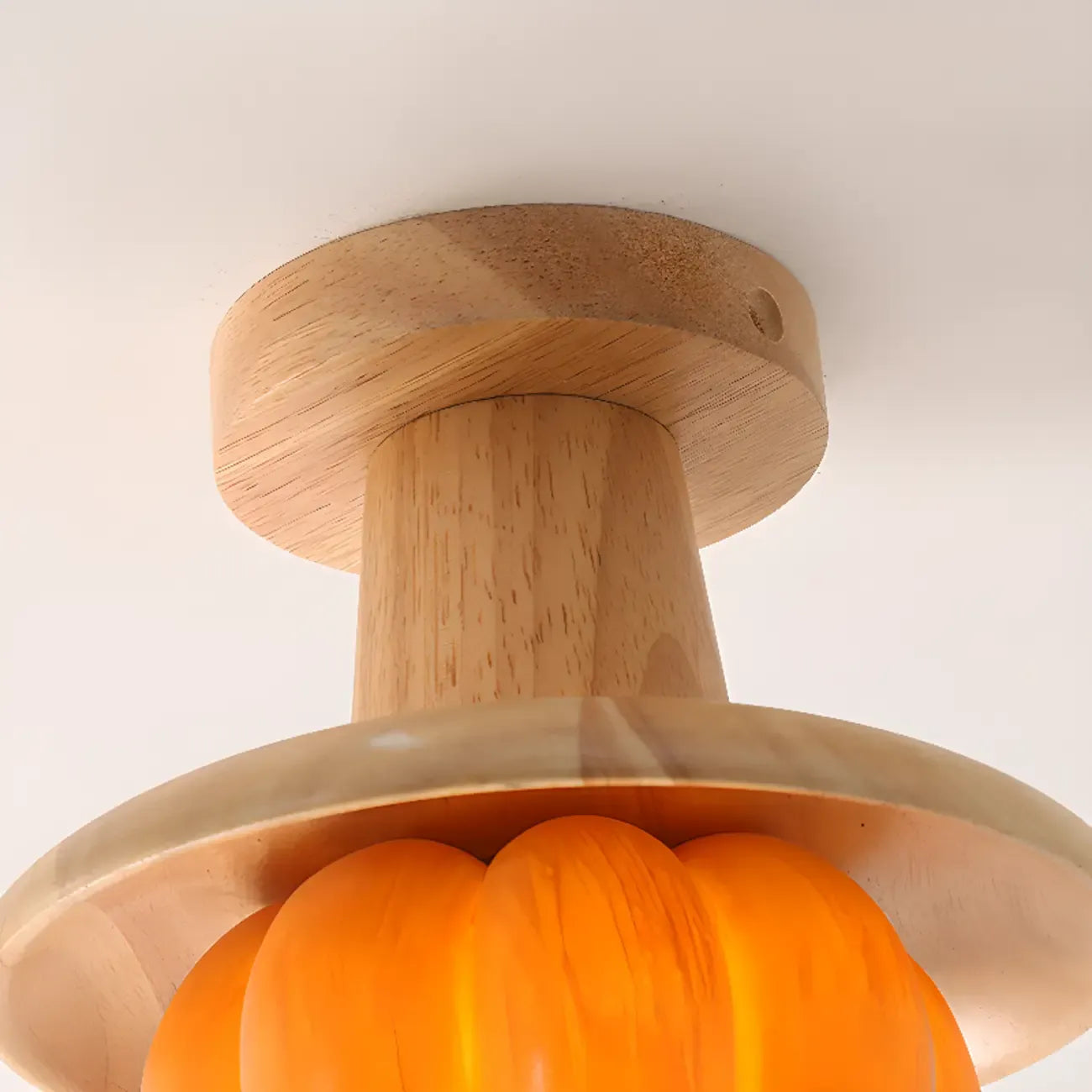 Plafonnier semi-encastré contemporain en forme de citrouille pour les espaces de vie