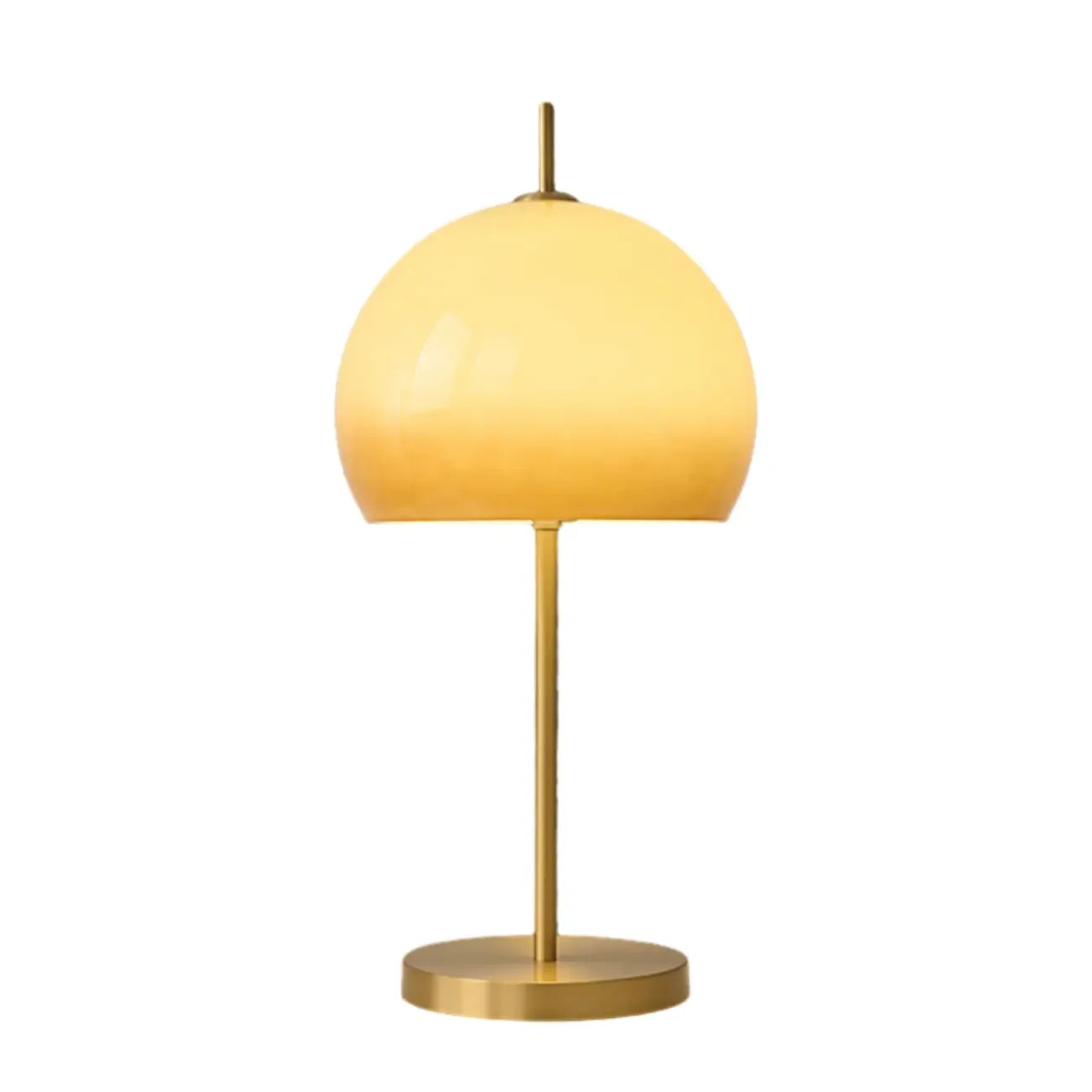 Lampe de chevet nordique en verre orange avec dôme doré