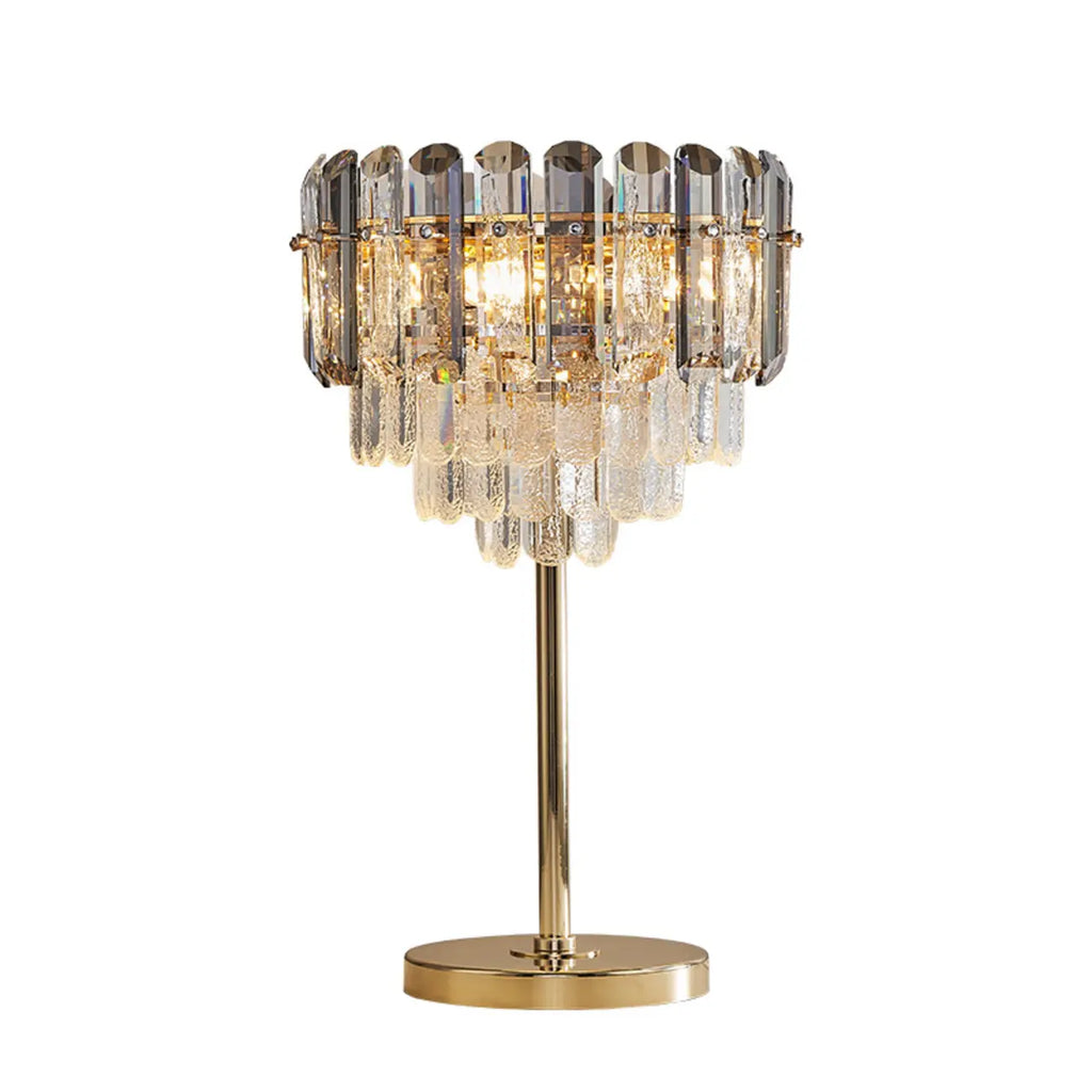 Lampe de table géométrique en cristal glamour
