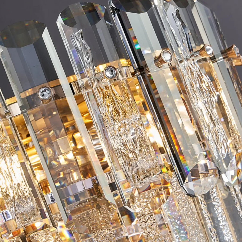 Lampe de table géométrique en cristal glamour