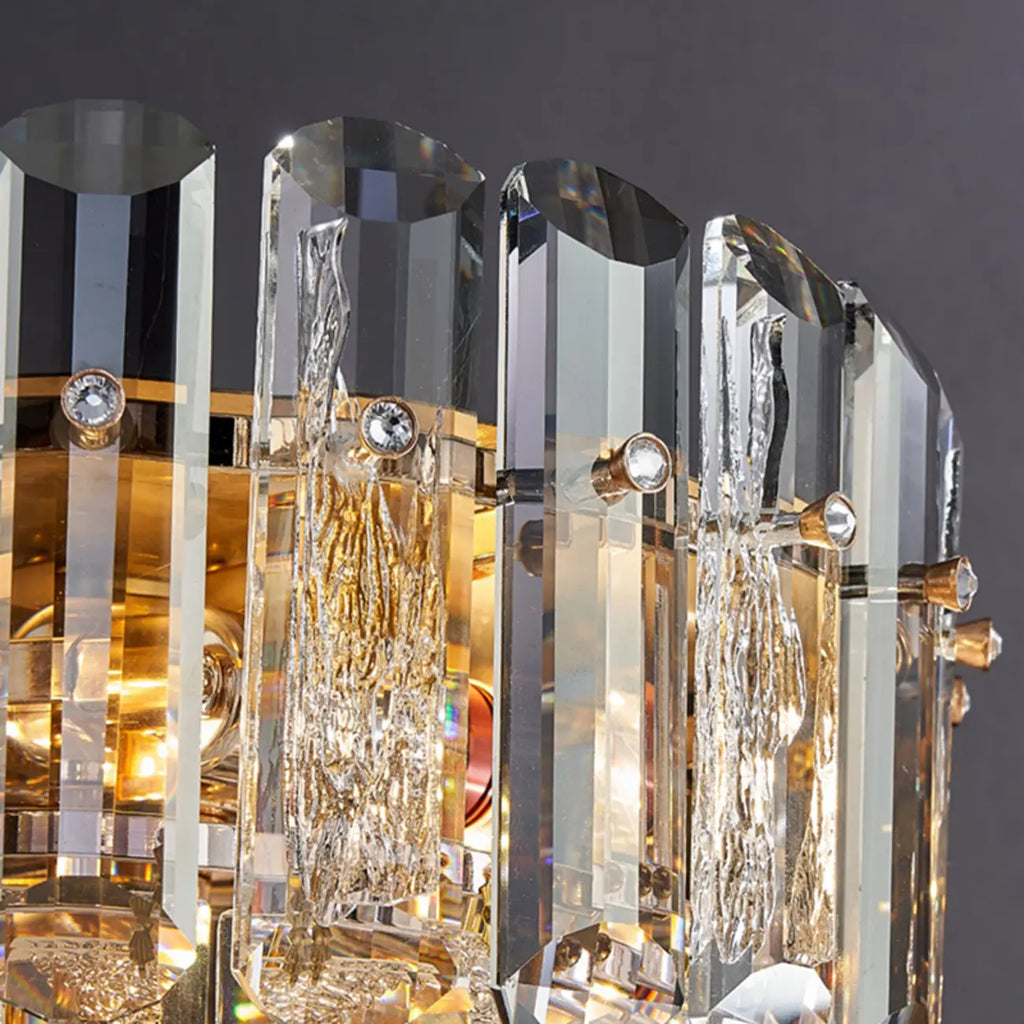 Lampe de table géométrique en cristal glamour