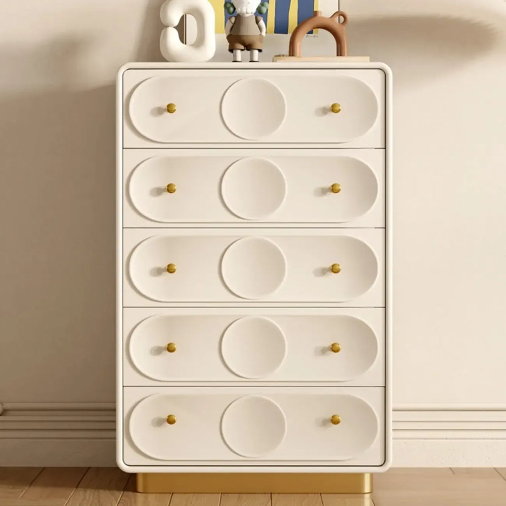Commode moderne blanche en bois avec tiroirs pour chambre à coucher