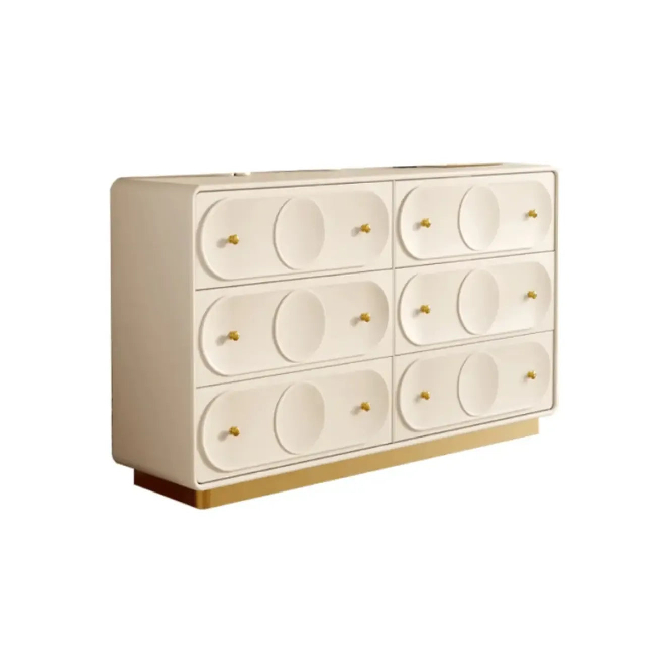 Commode moderne blanche en bois avec tiroirs pour chambre à coucher