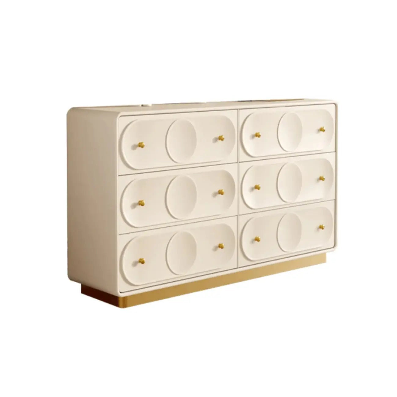 Commode moderne blanche en bois avec tiroirs pour chambre à coucher