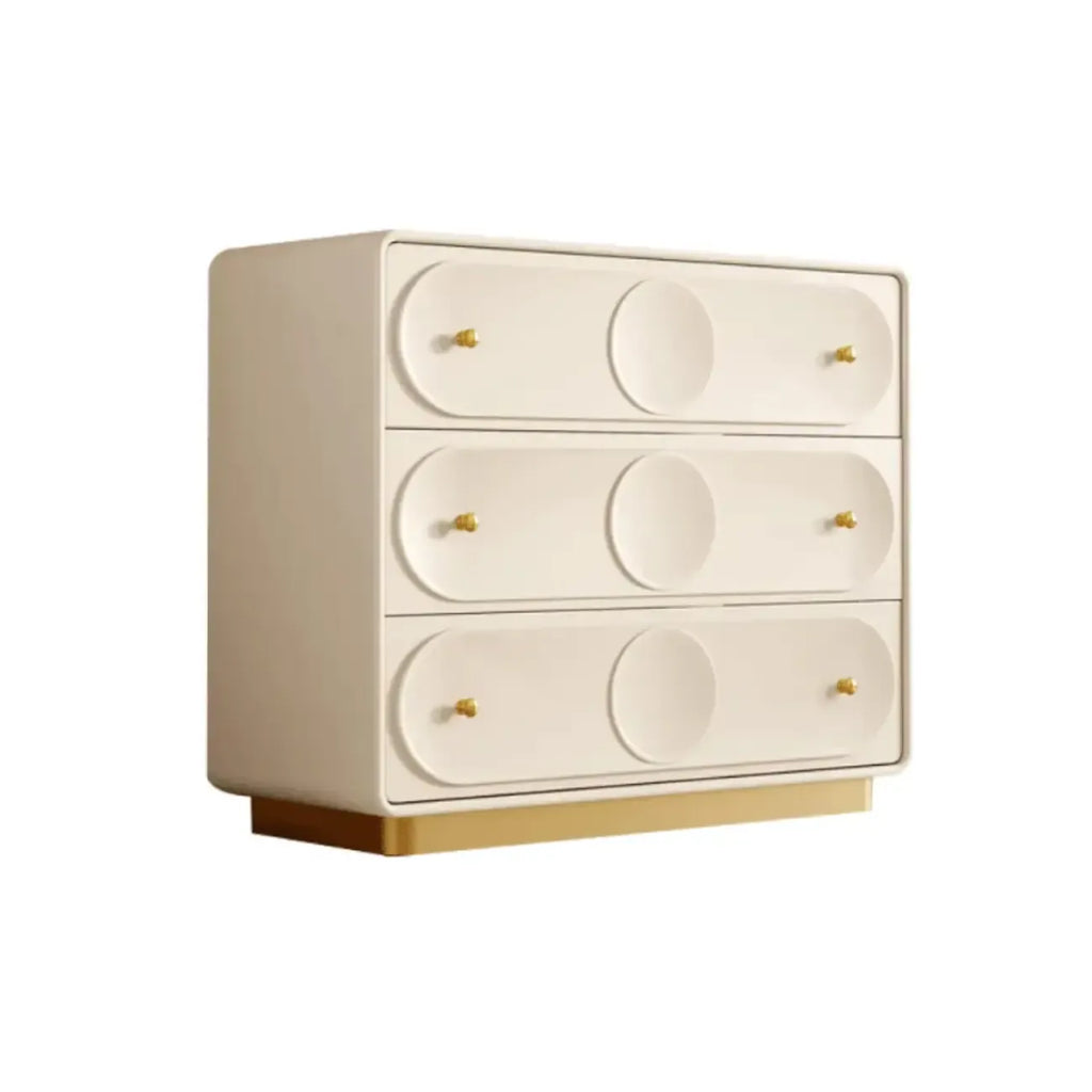 Commode moderne blanche en bois avec tiroirs pour chambre à coucher