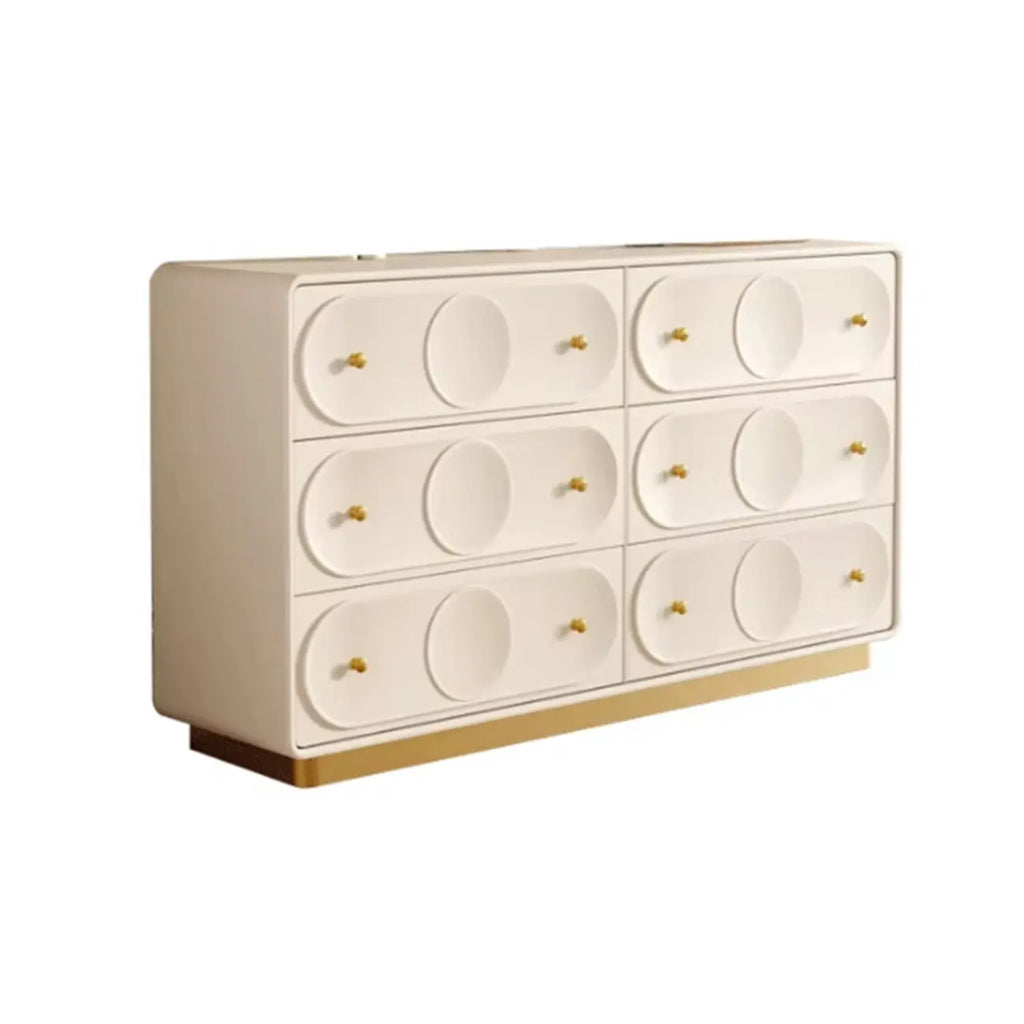 Commode moderne blanche en bois avec tiroirs pour chambre à coucher