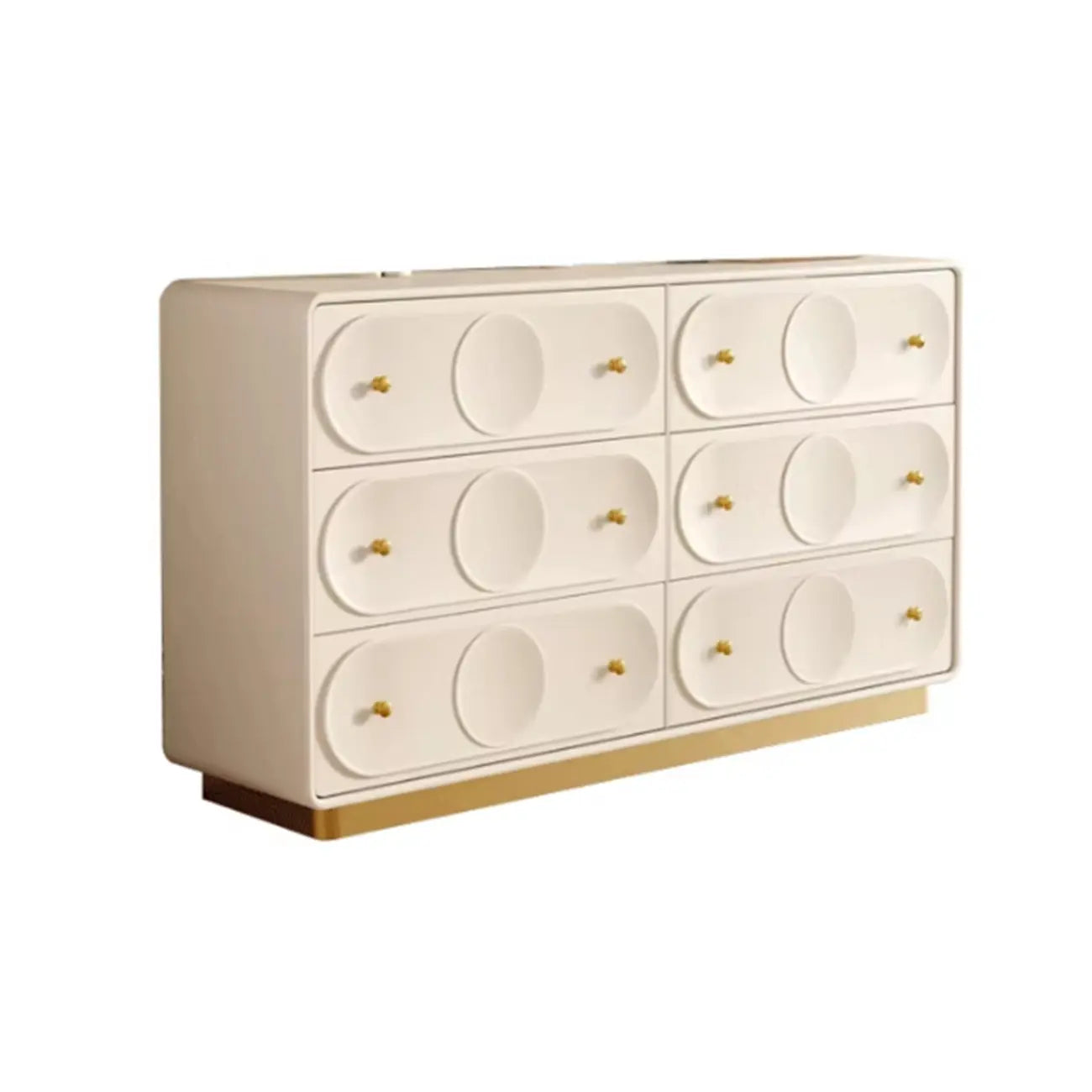 Commode moderne blanche en bois avec tiroirs pour chambre à coucher