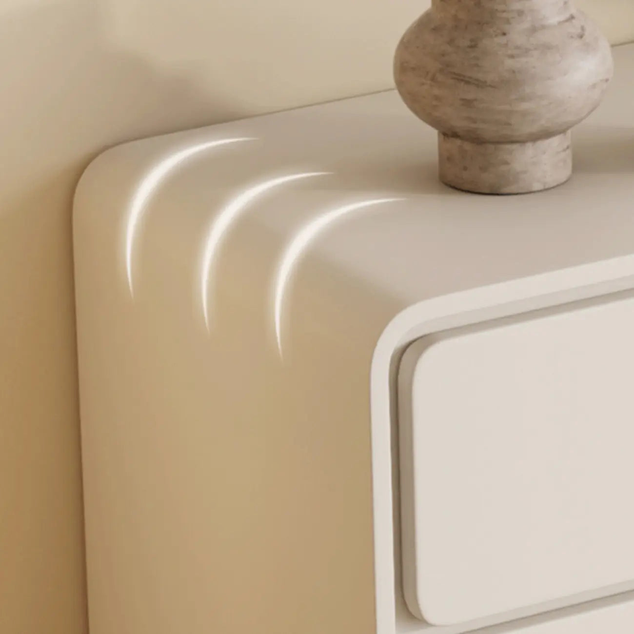 Commode moderne blanche en bois avec tiroirs pour chambre à coucher