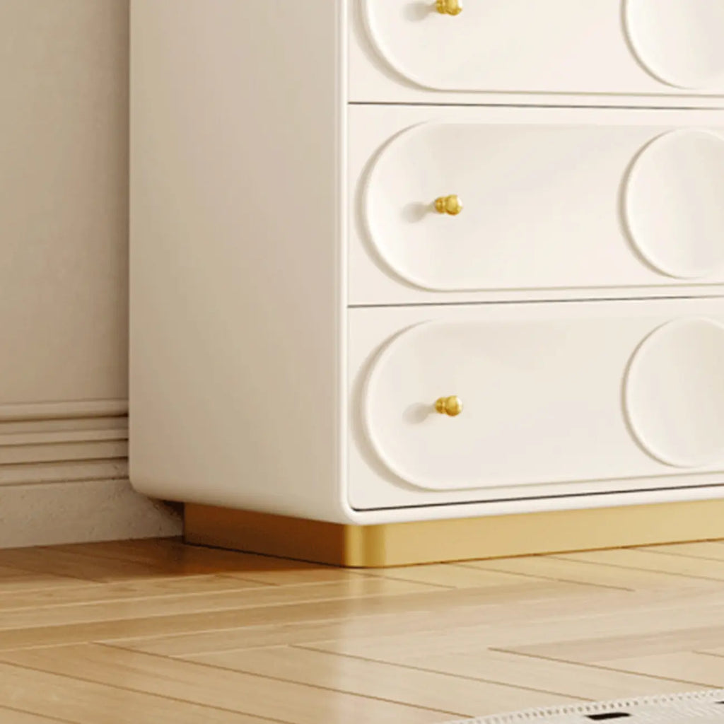 Commode moderne blanche en bois avec tiroirs pour chambre à coucher