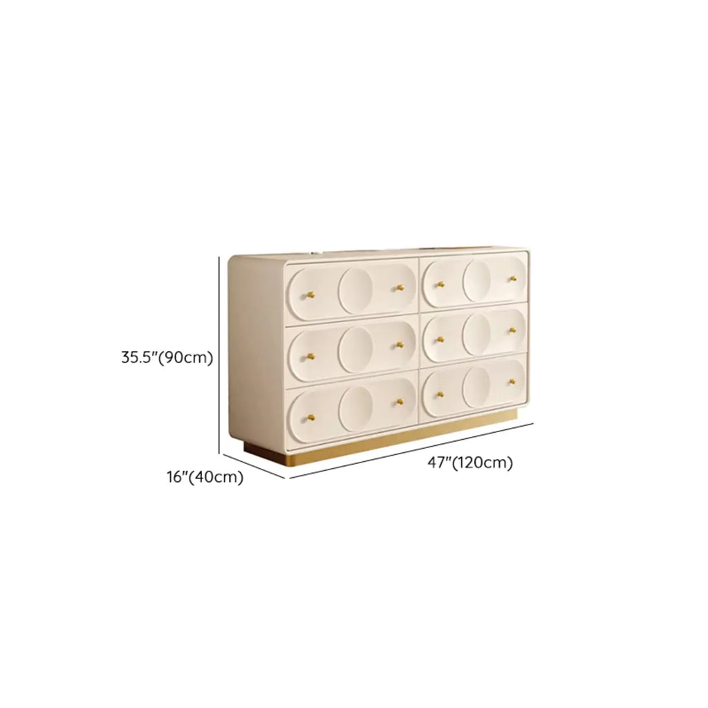 Commode moderne blanche en bois avec tiroirs pour chambre à coucher