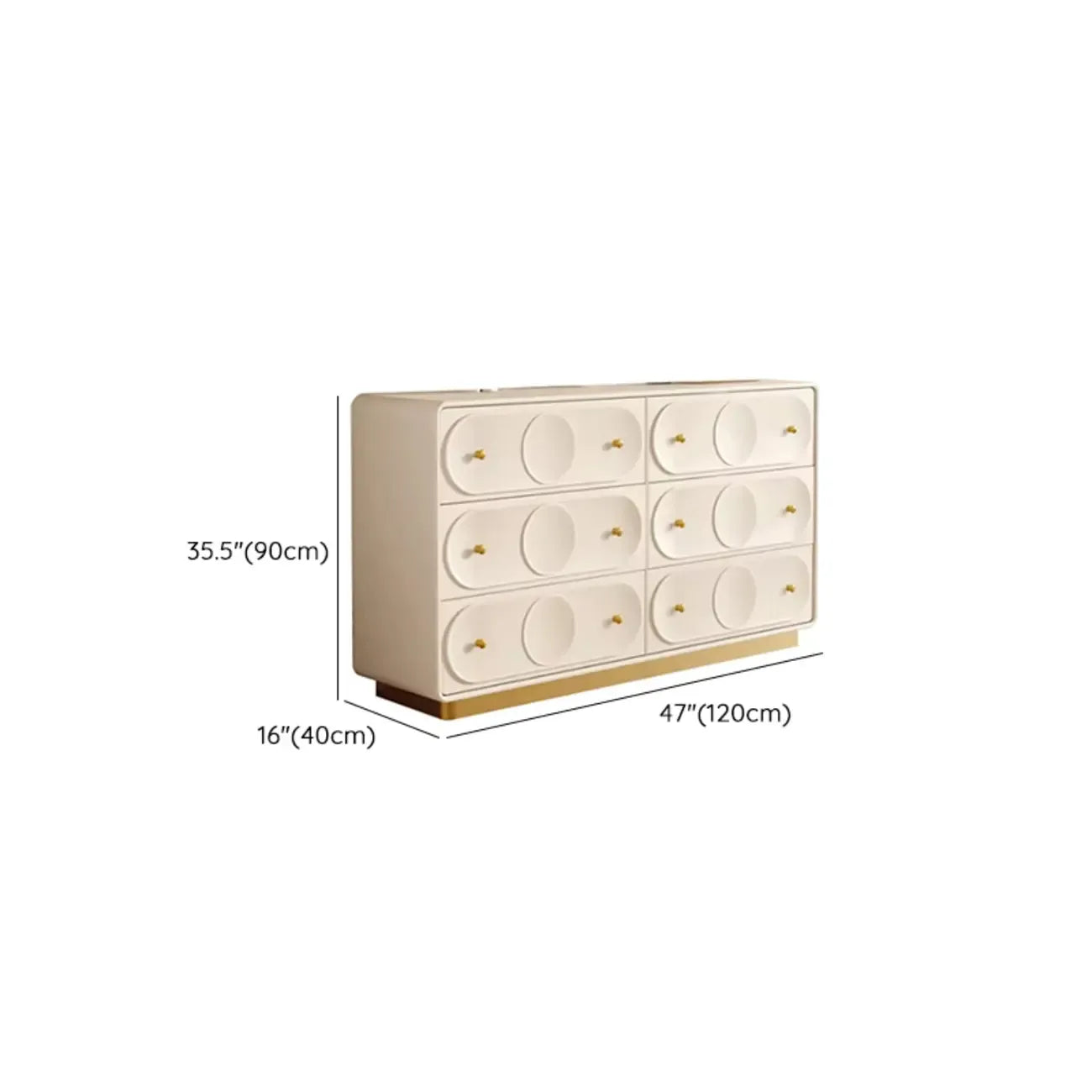 Commode moderne blanche en bois avec tiroirs pour chambre à coucher
