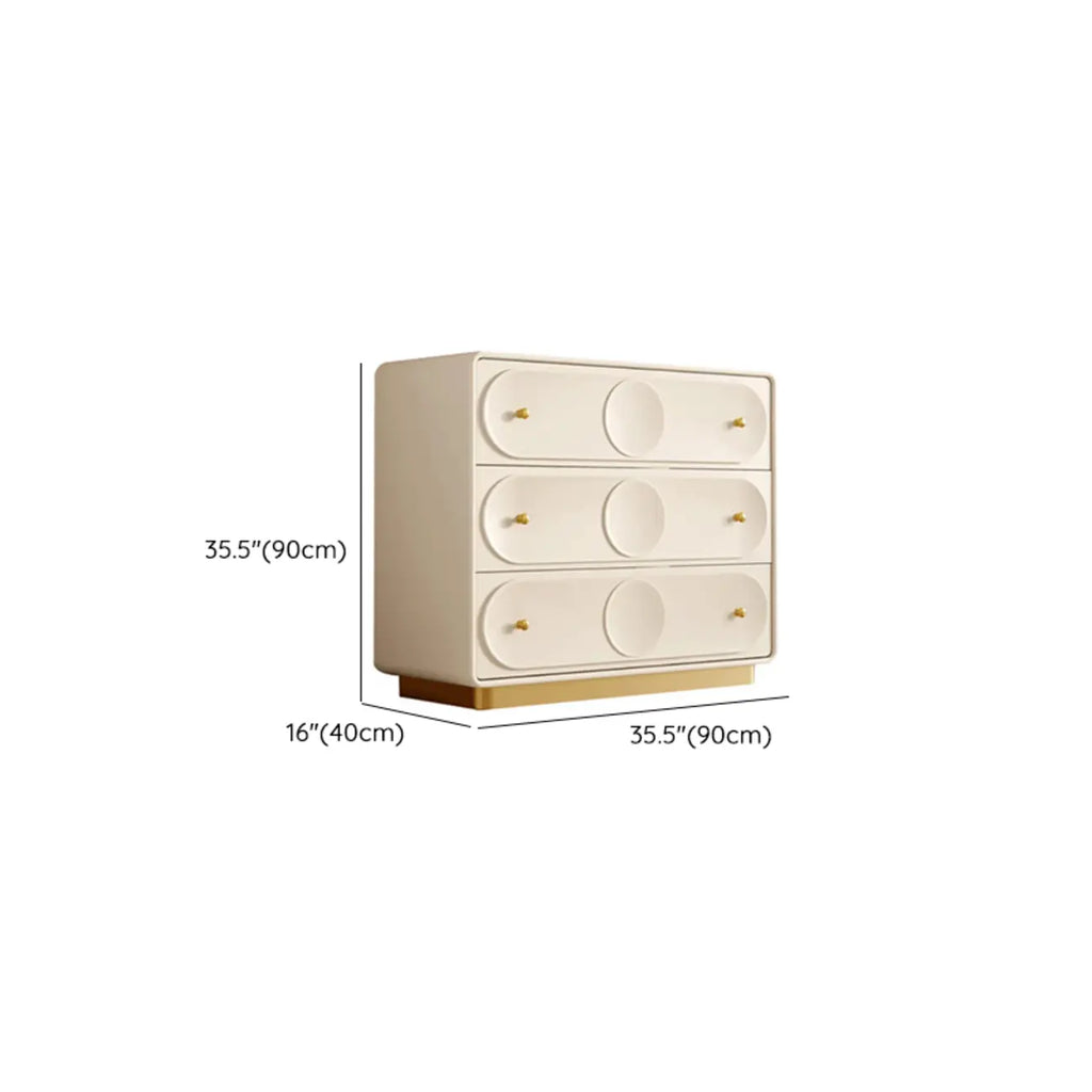 Commode moderne blanche en bois avec tiroirs pour chambre à coucher