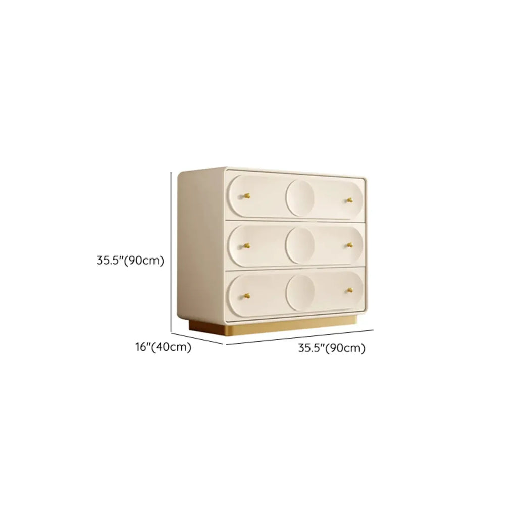 Commode moderne blanche en bois avec tiroirs pour chambre à coucher