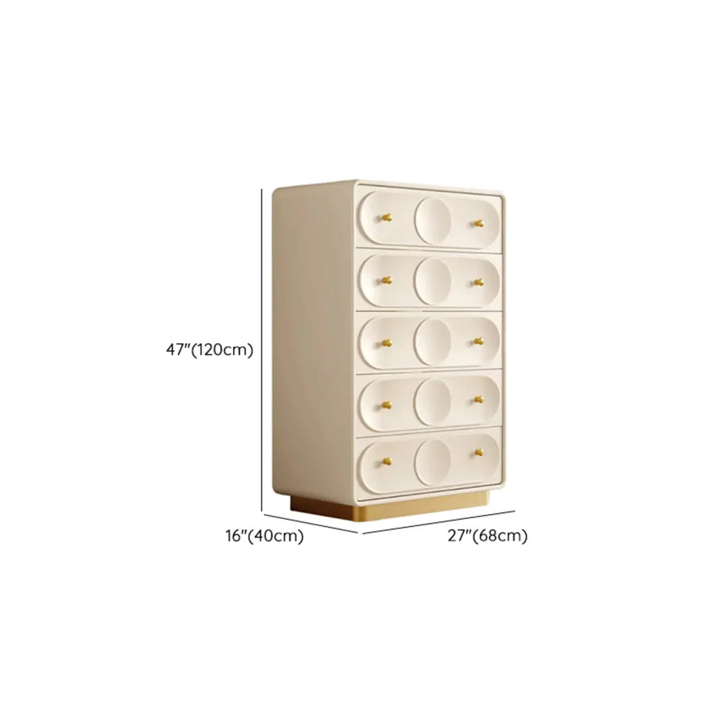 Commode moderne blanche en bois avec tiroirs pour chambre à coucher
