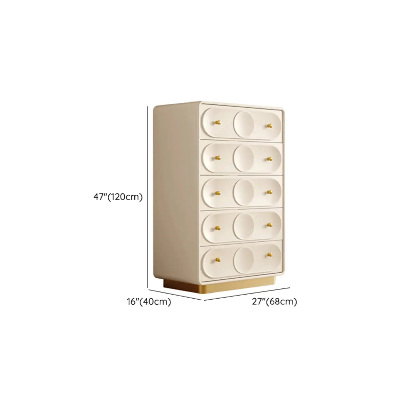 Commode moderne blanche en bois avec tiroirs pour chambre à coucher