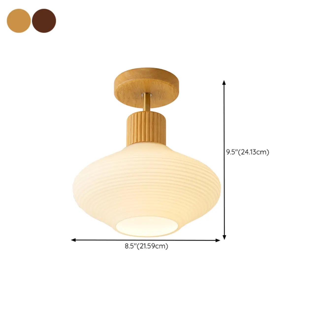 Plafonnier semi-encastré moderne de 5 à 9 pouces pour salon