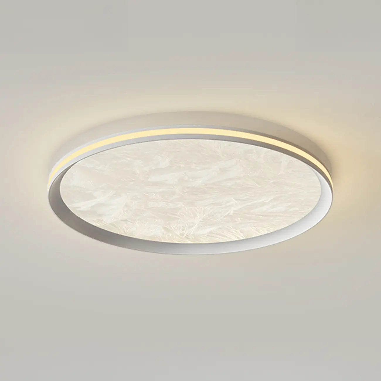 Plafonnier circulaire moderne encastré avec abat-jour en acrylique