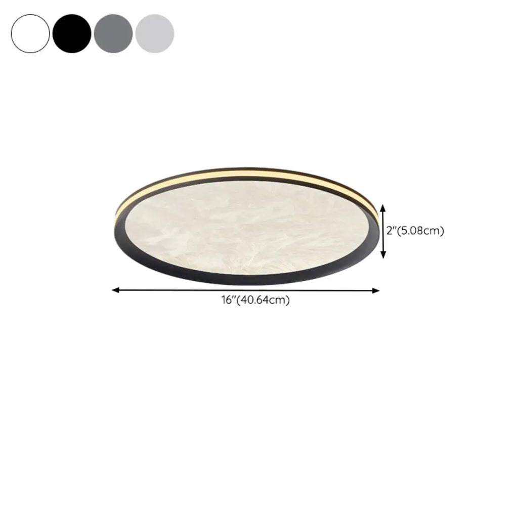 Plafonnier circulaire moderne encastré avec abat-jour en acrylique