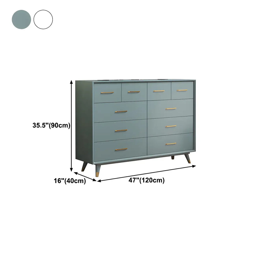 Buffet glamour en bois de bouleau avec plusieurs tiroirs