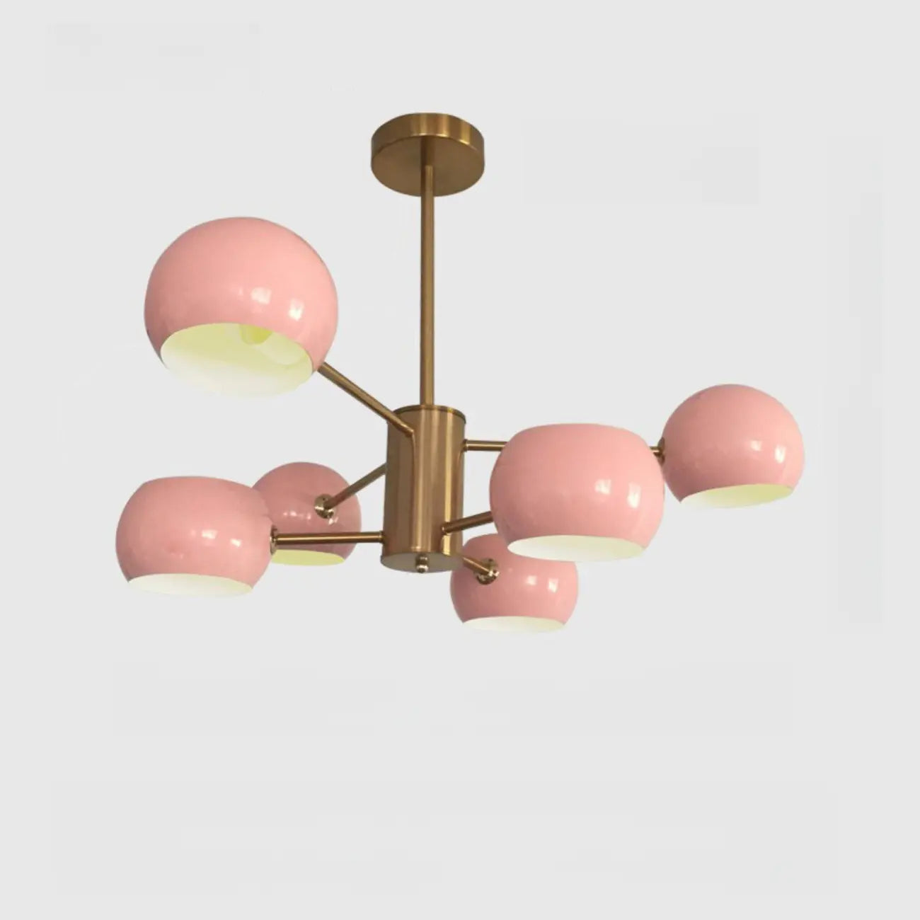 Lustre minimaliste moderne en métal avec abat-jour sphérique