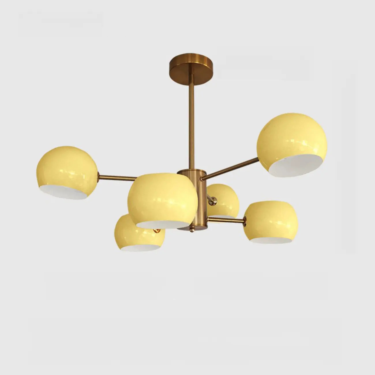 Lustre minimaliste moderne en métal avec abat-jour sphérique