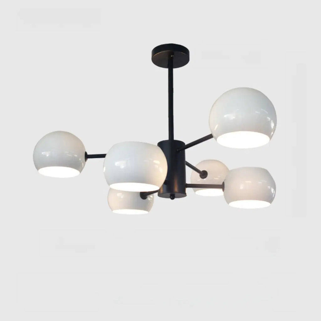 Lustre minimaliste moderne en métal avec abat-jour sphérique