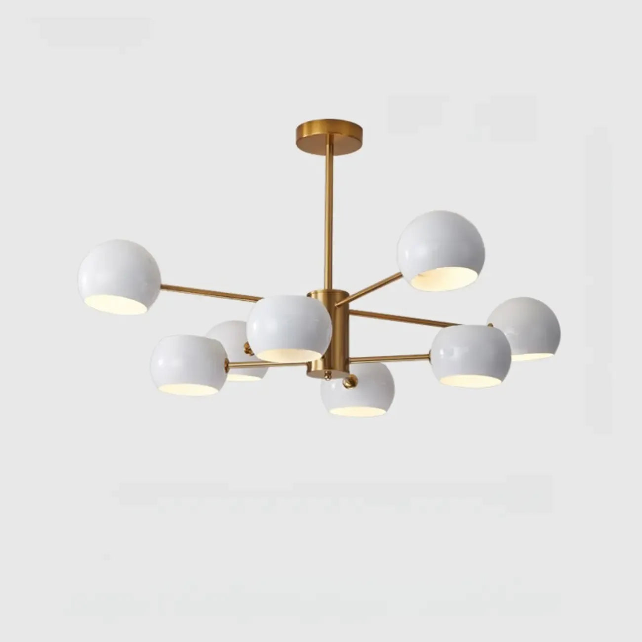Lustre minimaliste moderne en métal avec abat-jour sphérique