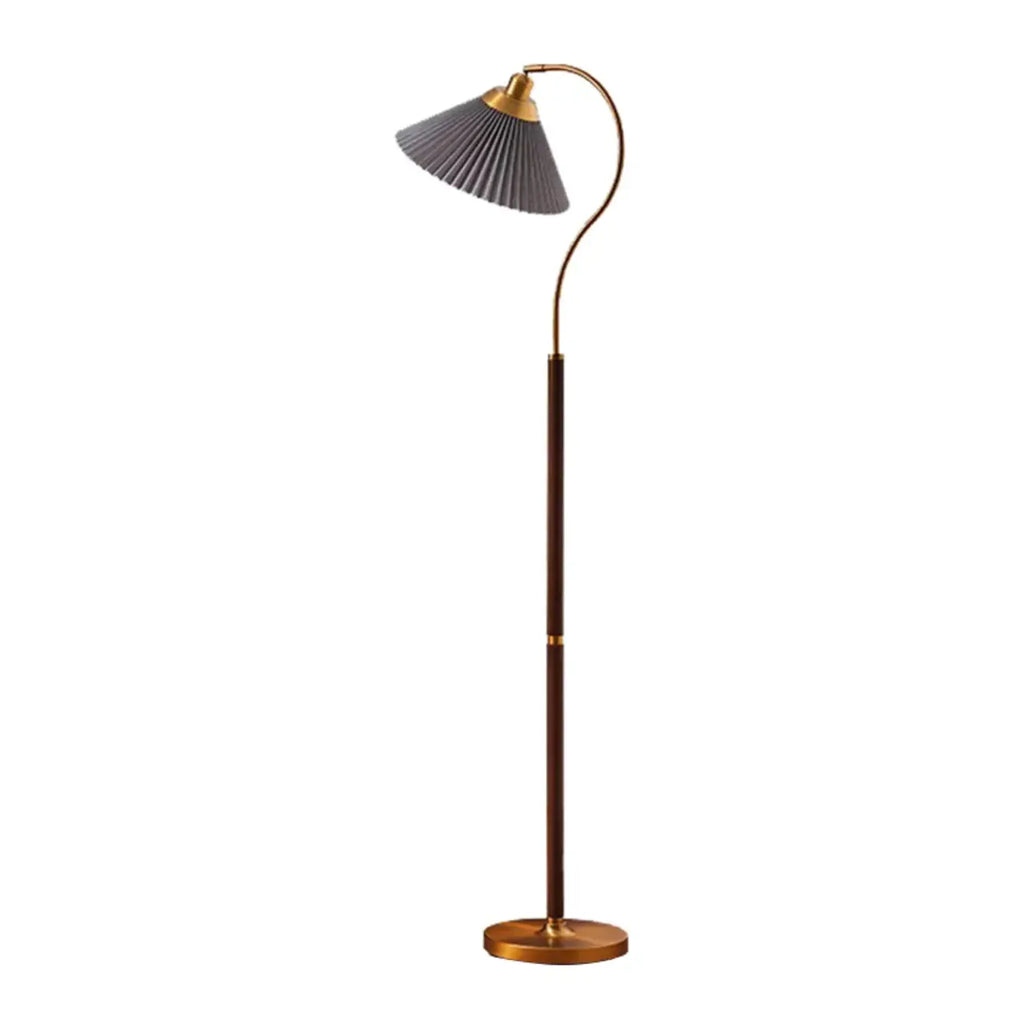 Lampadaire moderne avec abat-jour plissé pour salon