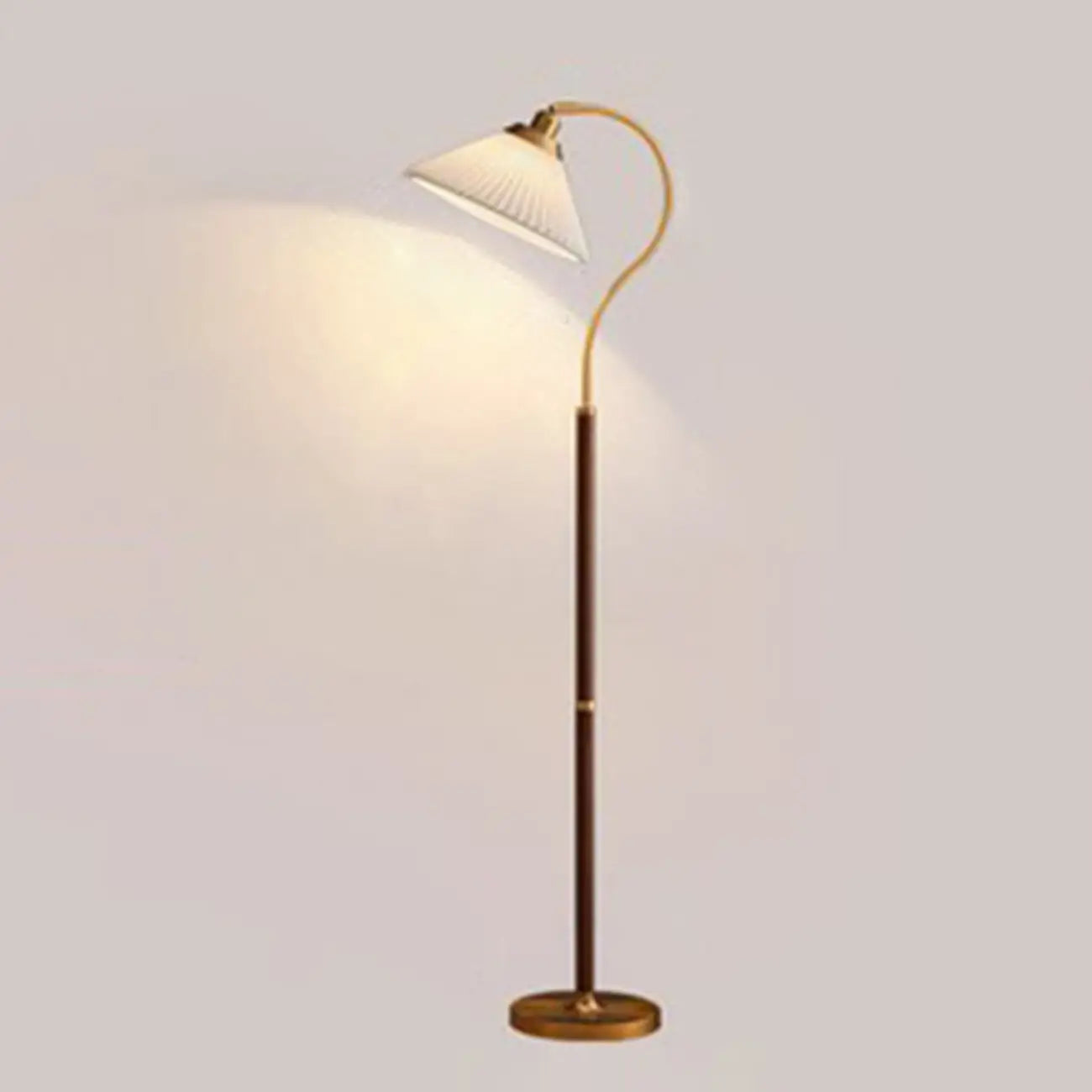 Lampadaire moderne avec abat-jour plissé pour salon
