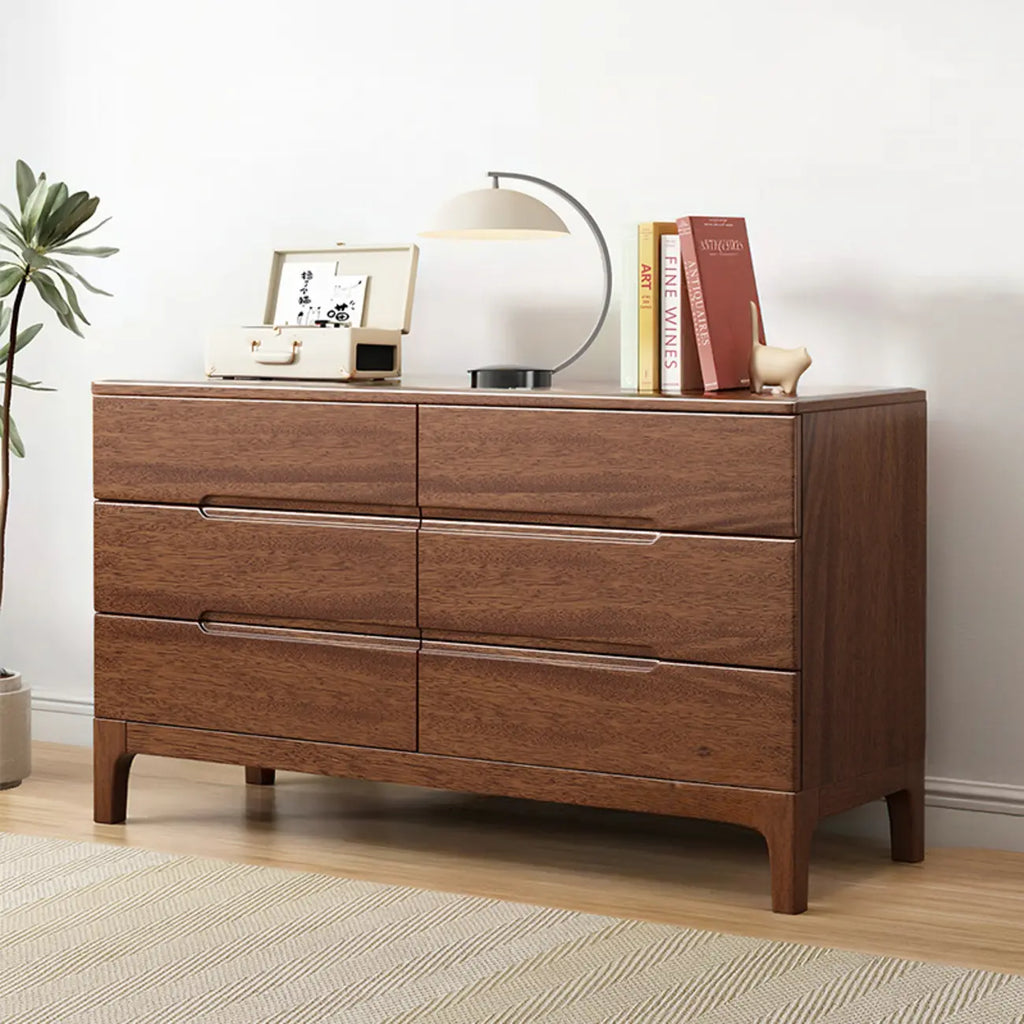 Commode contemporaine en bois à 5 tiroirs