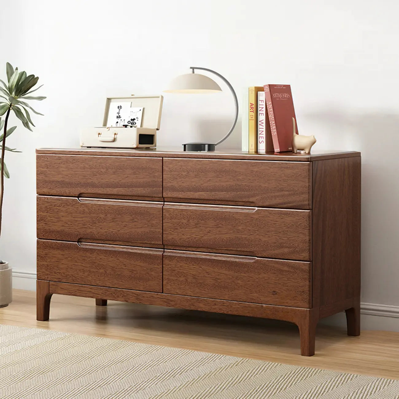 Commode contemporaine en bois à 5 tiroirs