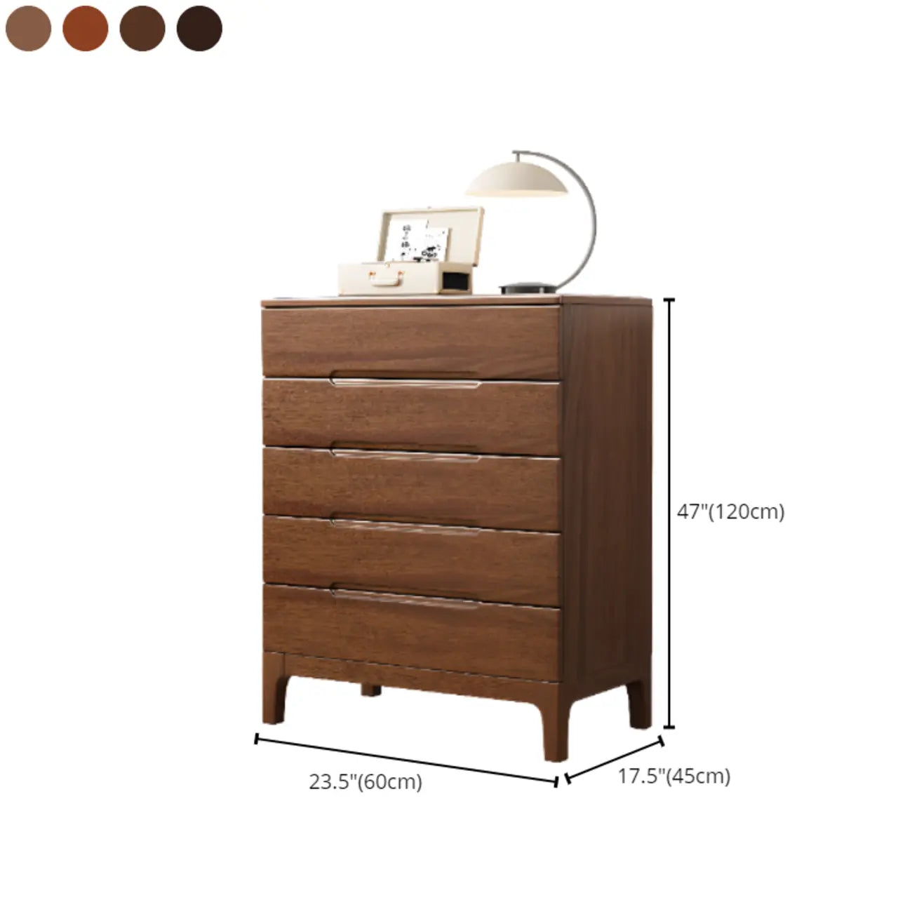 Commode contemporaine en bois à 5 tiroirs