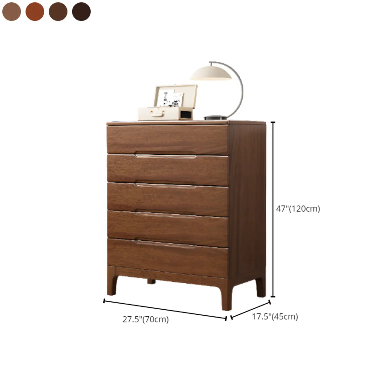 Commode contemporaine en bois à 5 tiroirs