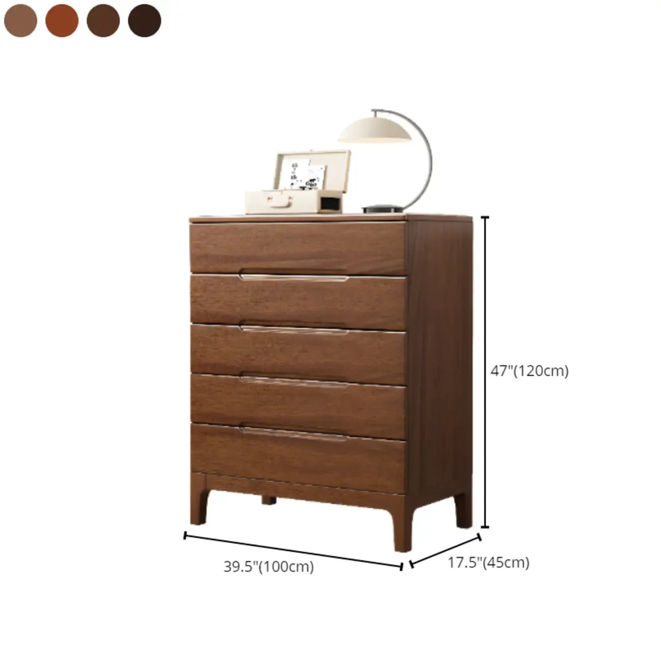 Commode contemporaine en bois à 5 tiroirs