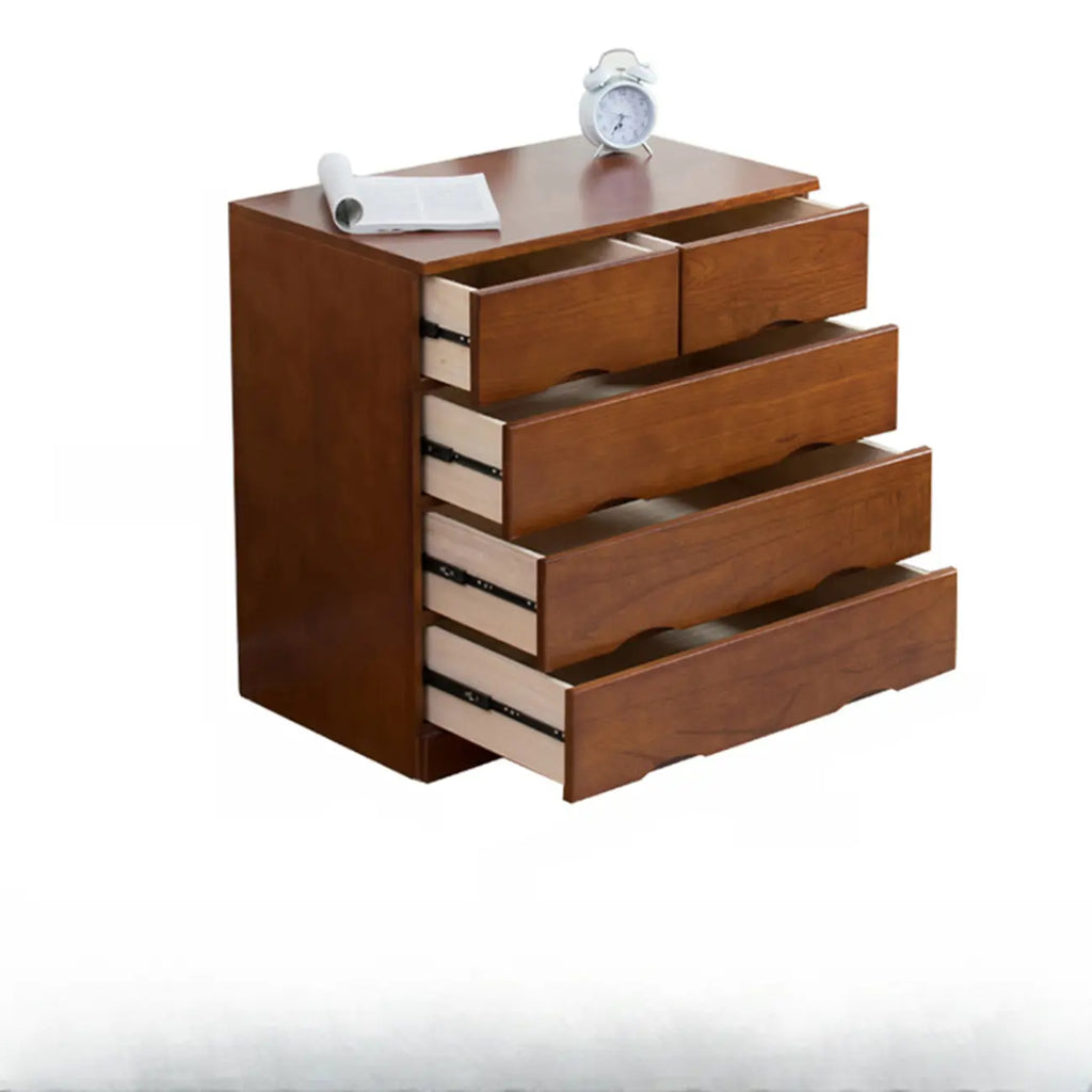 Commode double en bois naturel avec tiroir verrouillable