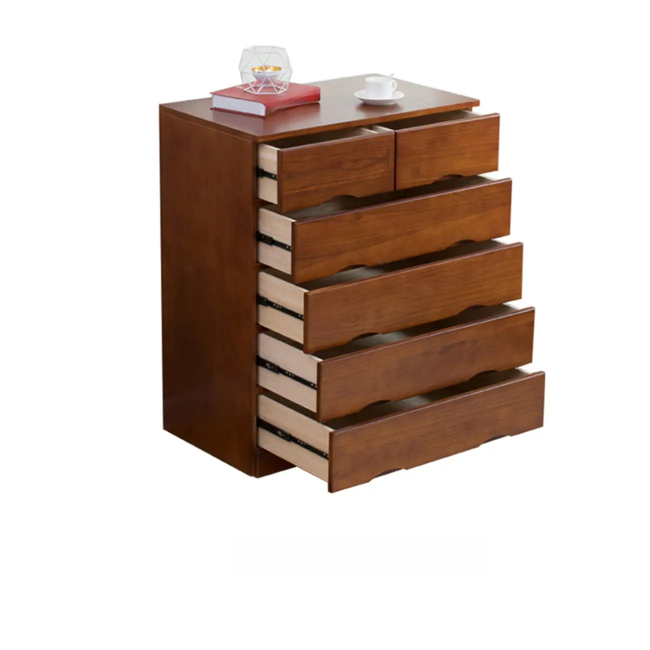 Commode double en bois naturel avec tiroir verrouillable