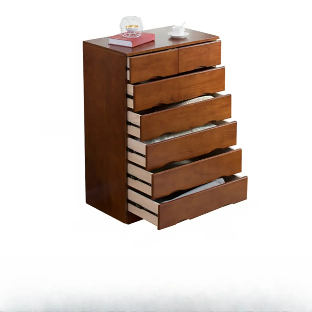 Commode double en bois naturel avec tiroir verrouillable