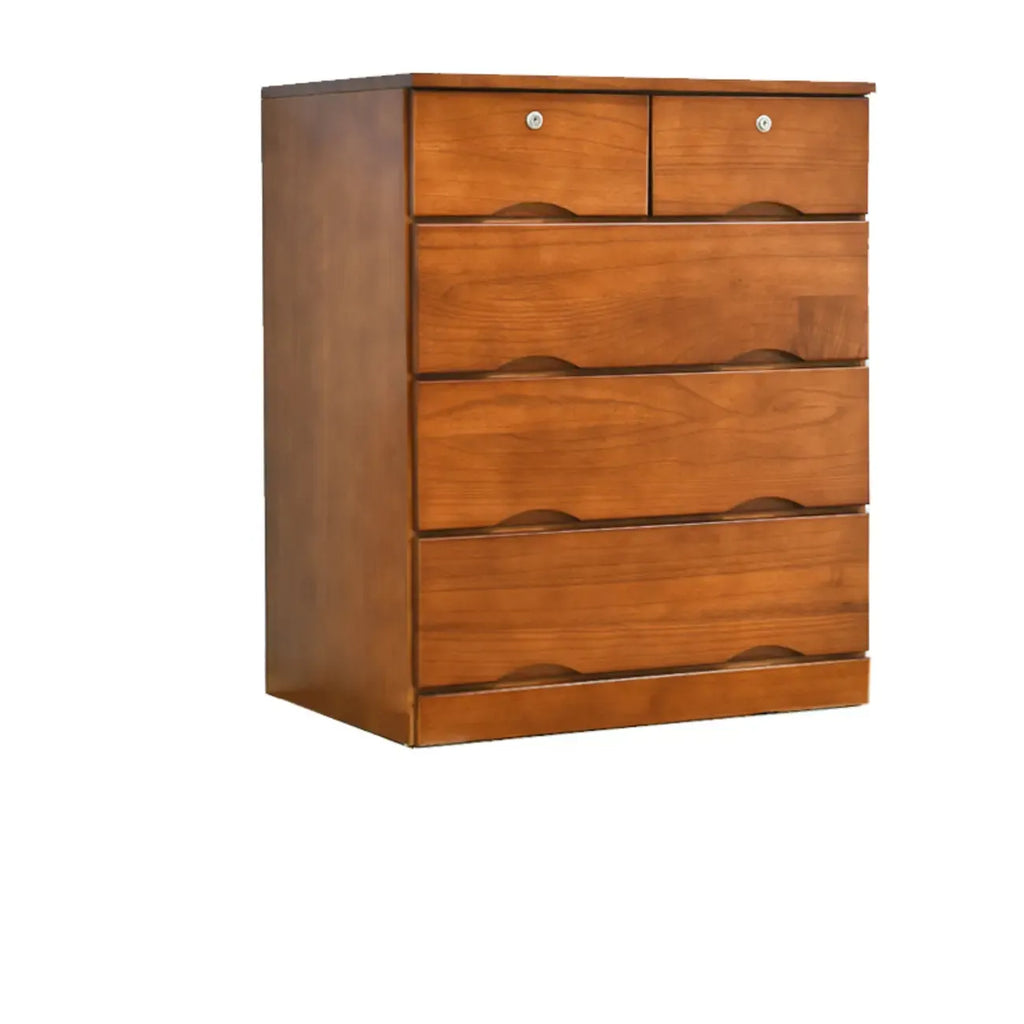 Commode double en bois naturel avec tiroir verrouillable