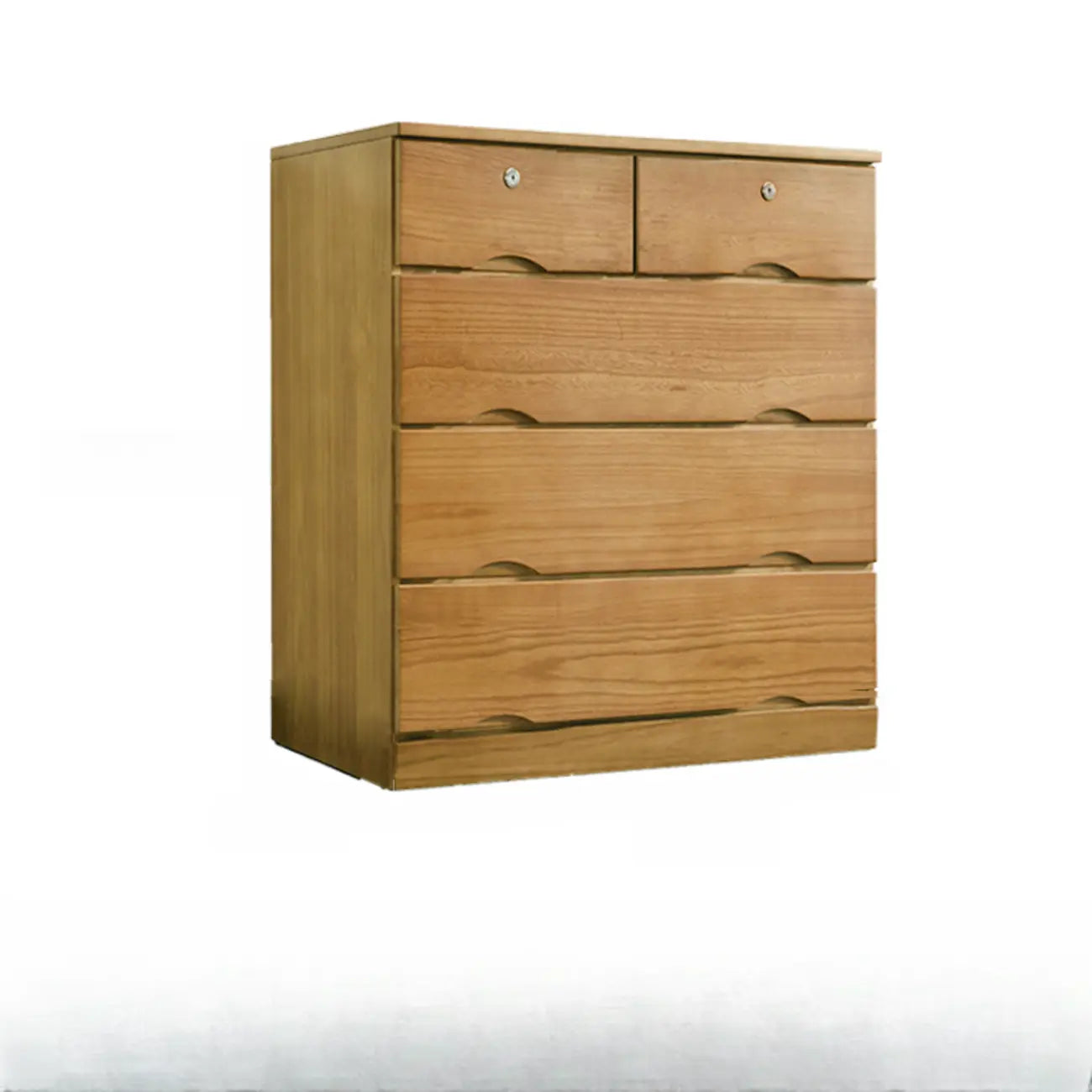 Commode double en bois naturel avec tiroir verrouillable