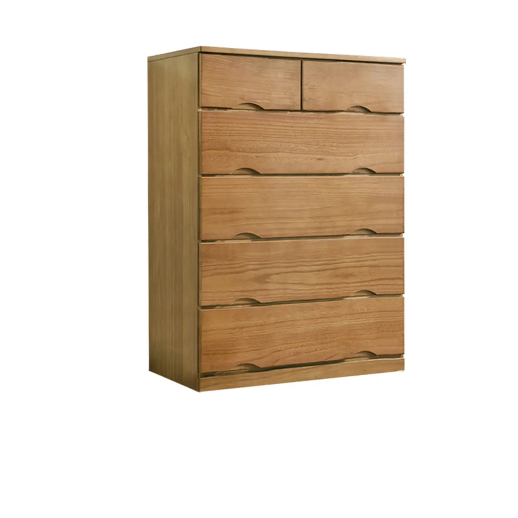 Commode double en bois naturel avec tiroir verrouillable