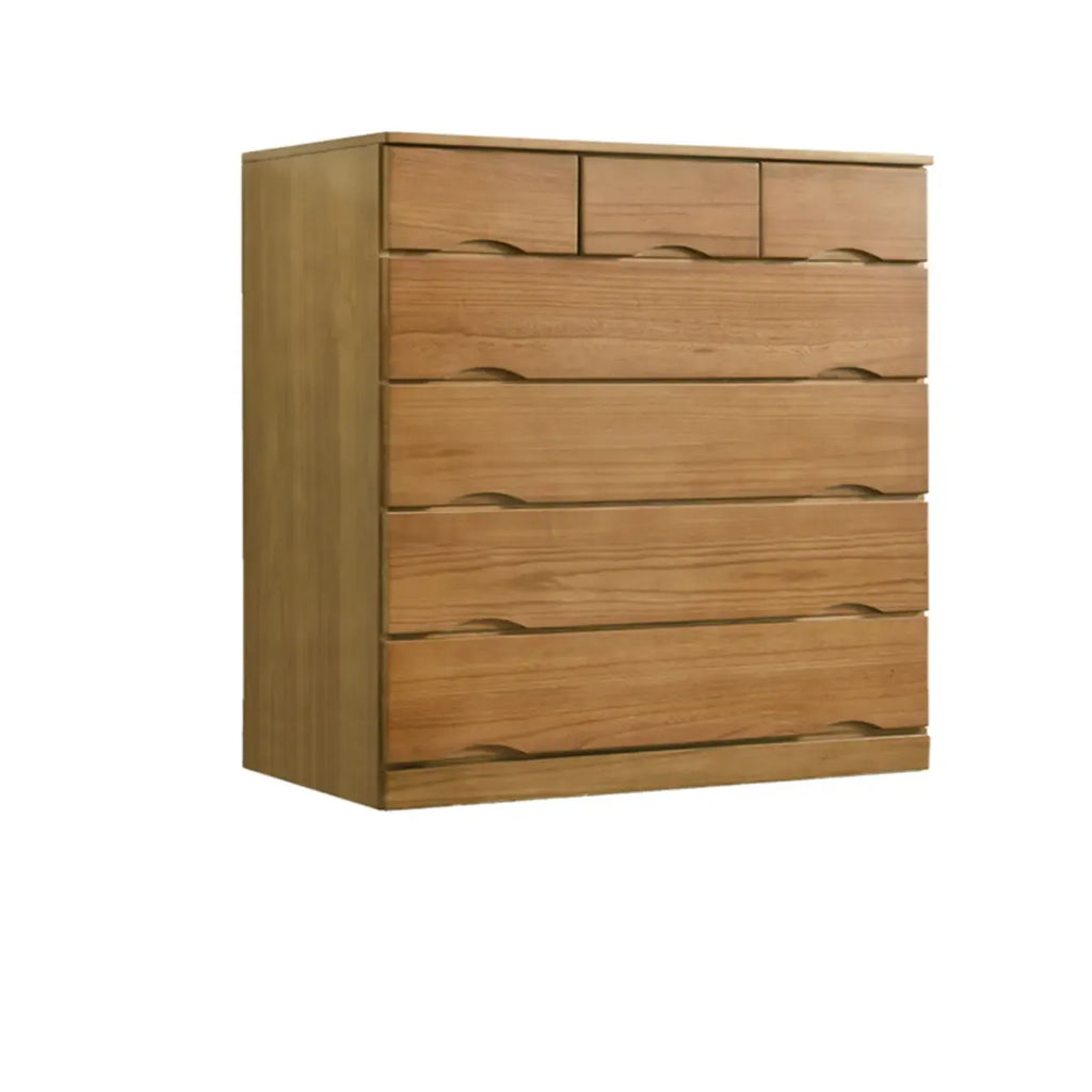 Commode double en bois naturel avec tiroir verrouillable