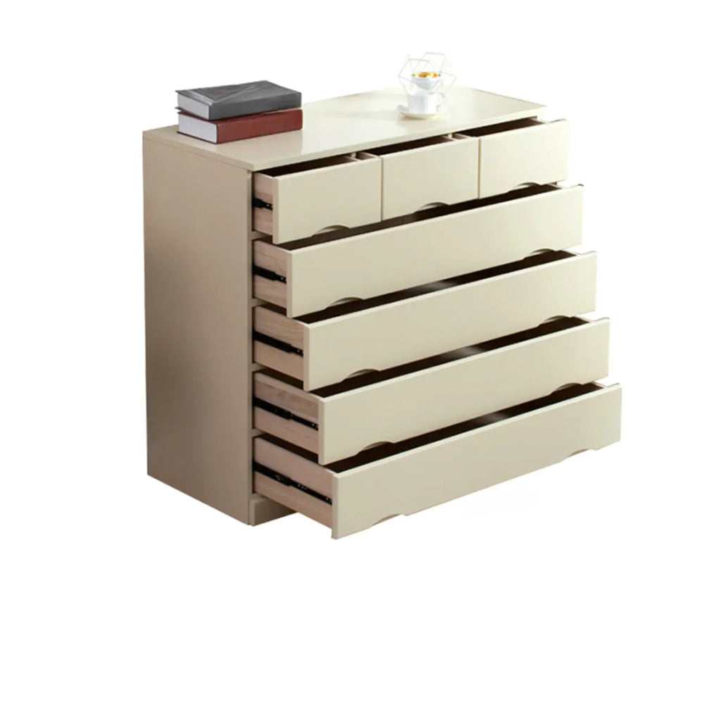 Commode double en bois naturel avec tiroir verrouillable