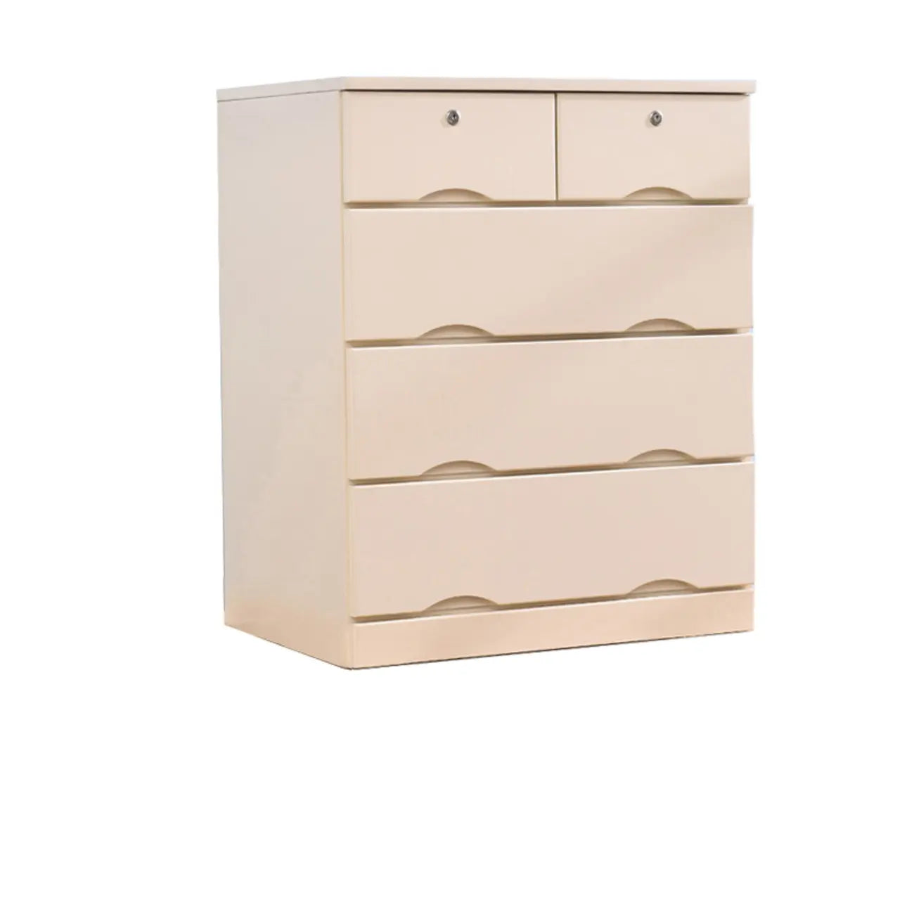 Commode double en bois naturel avec tiroir verrouillable