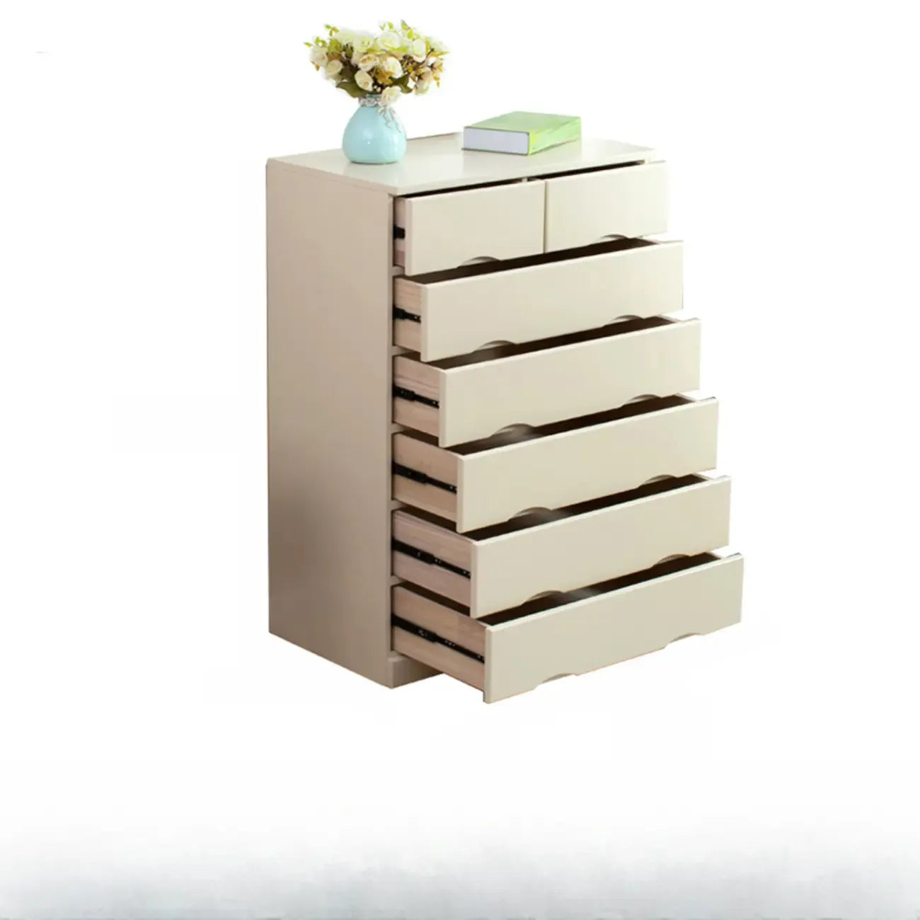 Commode double en bois naturel avec tiroir verrouillable