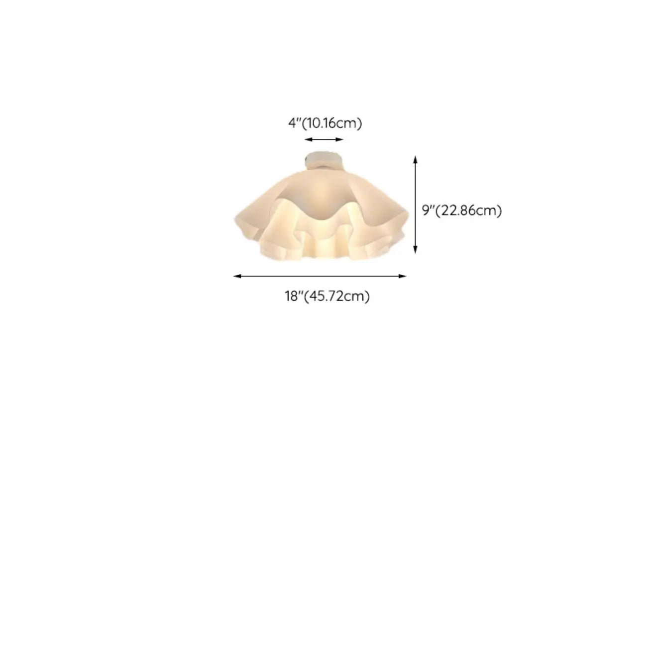 Plafonnier semi-encastré élégant en acrylique pour salon