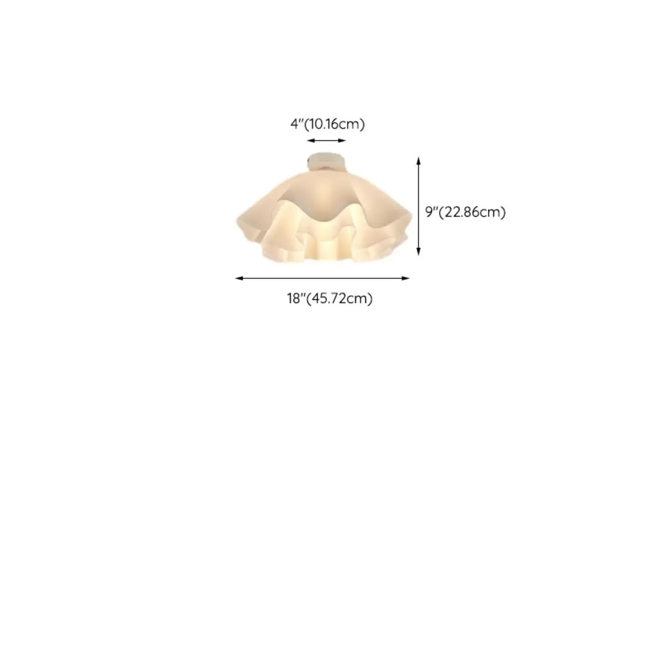 Plafonnier semi-encastré élégant en acrylique pour salon