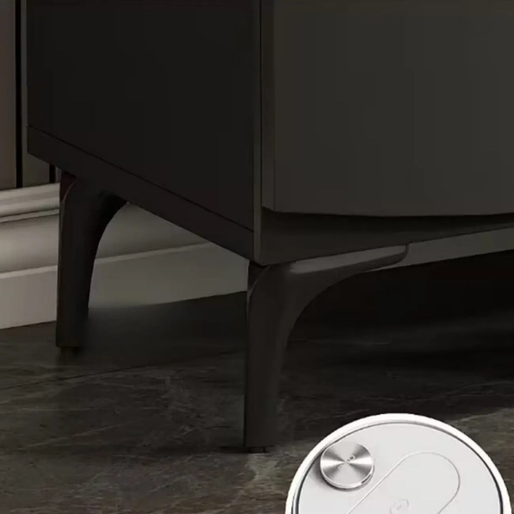 Armoire à chaussures en bois gris foncé pour couloir