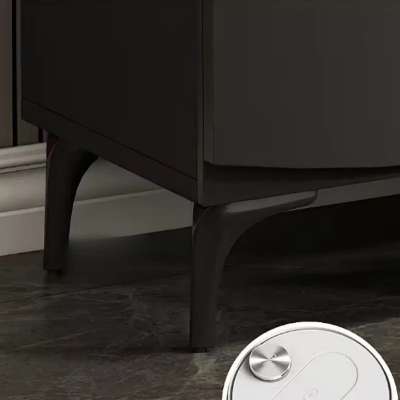 Armoire à chaussures en bois gris foncé pour couloir