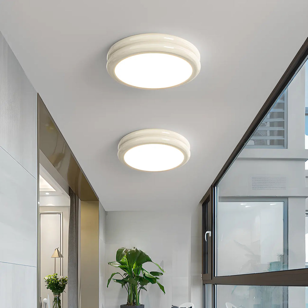 Plafonnier LED circulaire encastré à intensité variable pour salon