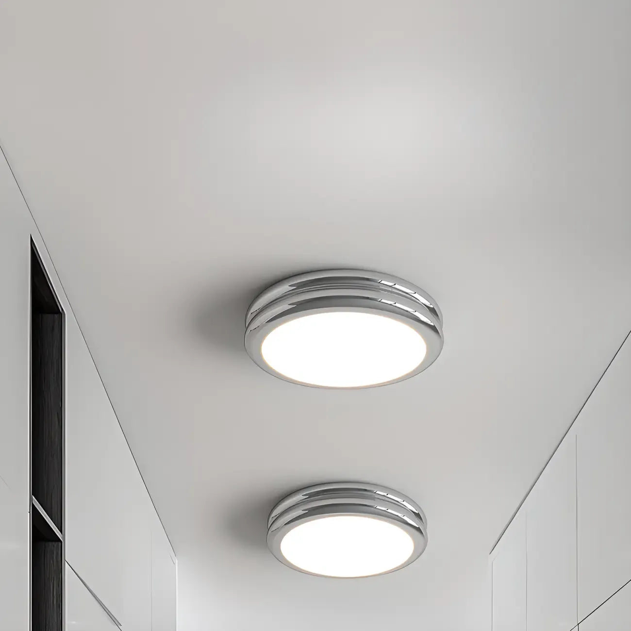 Plafonnier LED circulaire encastré à intensité variable pour salon